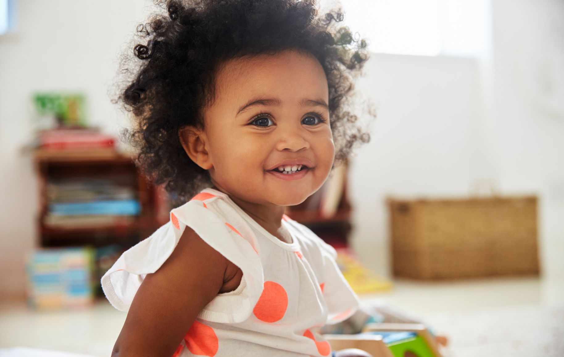 toddler smiling